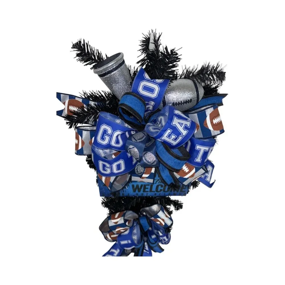 Carolina Panthers Door Wreath Swag